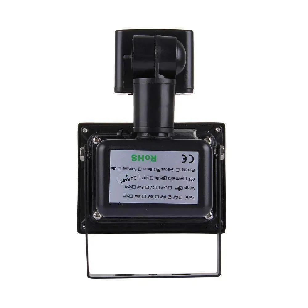 10W 900LM LED Infrared Motion Sensor Floodlight Lamp with Solar Panel-LED Floodlight