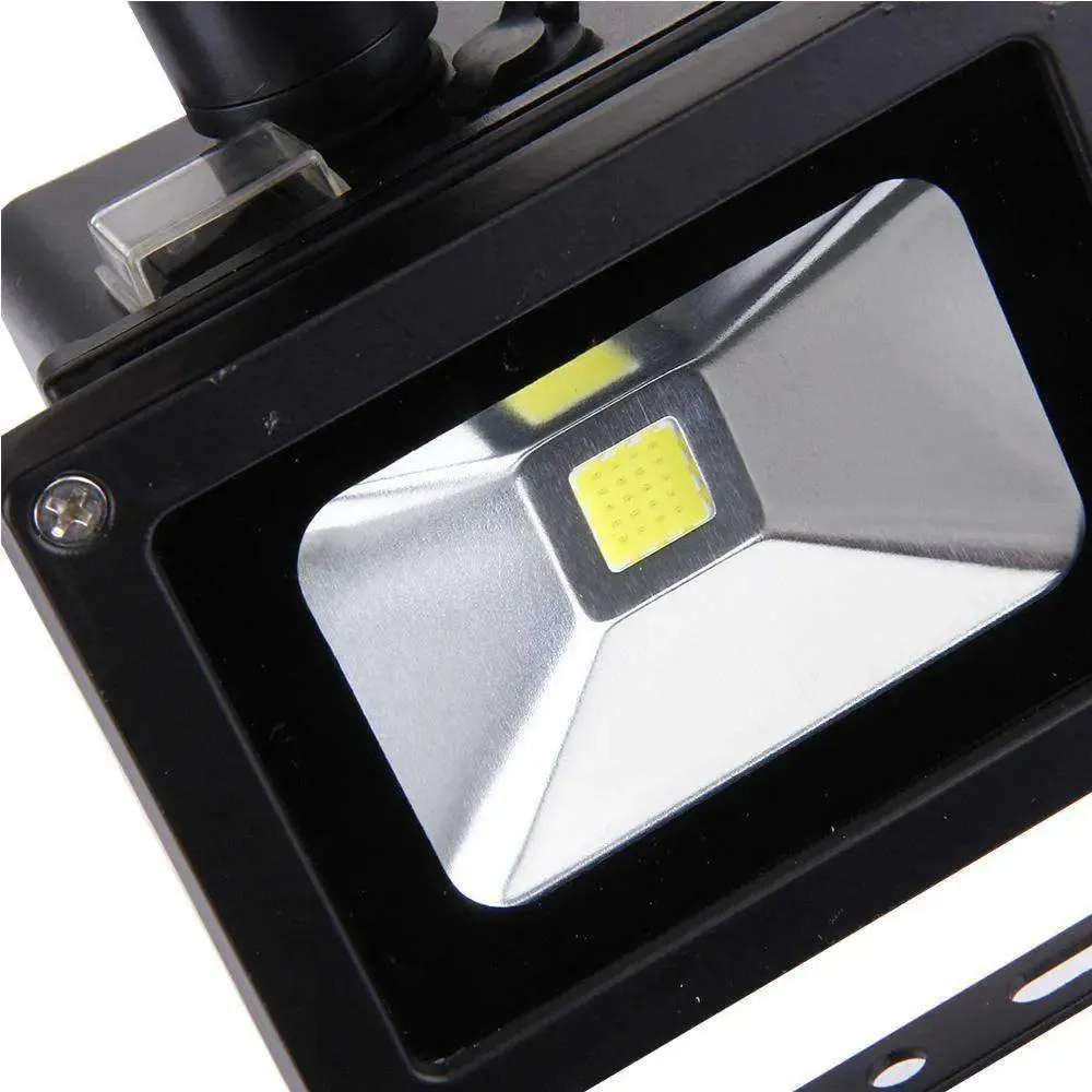10W 900LM LED Infrared Motion Sensor Floodlight Lamp with Solar Panel-LED Floodlight