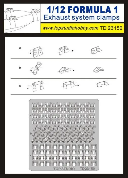 1/12 Forumula 1 Exhaust System Clamps