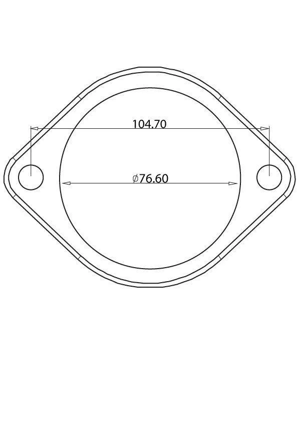2-Bolt Stainless Steel Flanges AF9551-0010