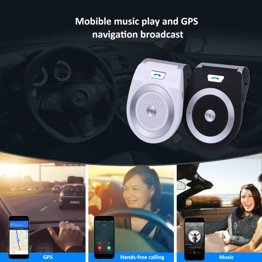 2017 Car Bluetooth Kit T821 Handsfree Speaker Phone Support Bluetooth 4.1 EDR Wireless Car Kit Mini Visor Can Hands Free Calls