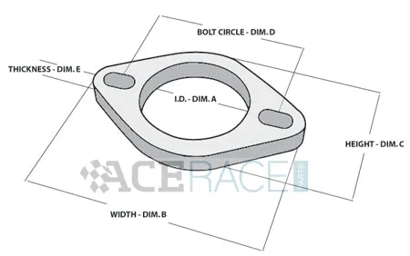2.750" ID 2-Bolt Exhaust Flange Gasket (Slotted Bolt Holes)