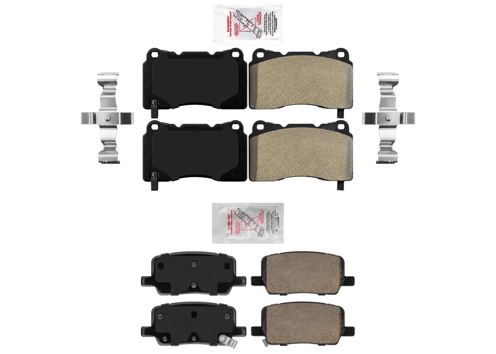AME Improved Performance Front Rear Disc Brake Pads for Tesla Model S & X 16-20