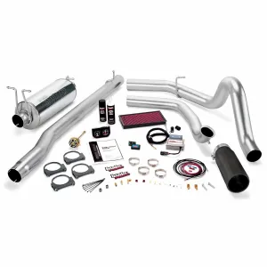 Banks Power 47518-B Stinger System; Single Exh; S/S-Black Tip-1999 Ford 7.3L F250/350; Man