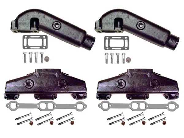 BARR Indmar Manifold Exhaust Kit for GM 305 5.0L 350 5.7L V8 3 Inch Outlet