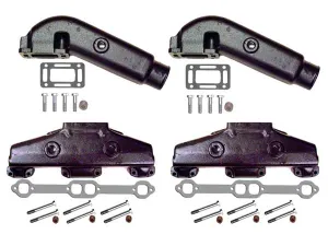 BARR Indmar Manifold Exhaust Kit for GM 305 5.0L 350 5.7L V8 3 Inch Outlet