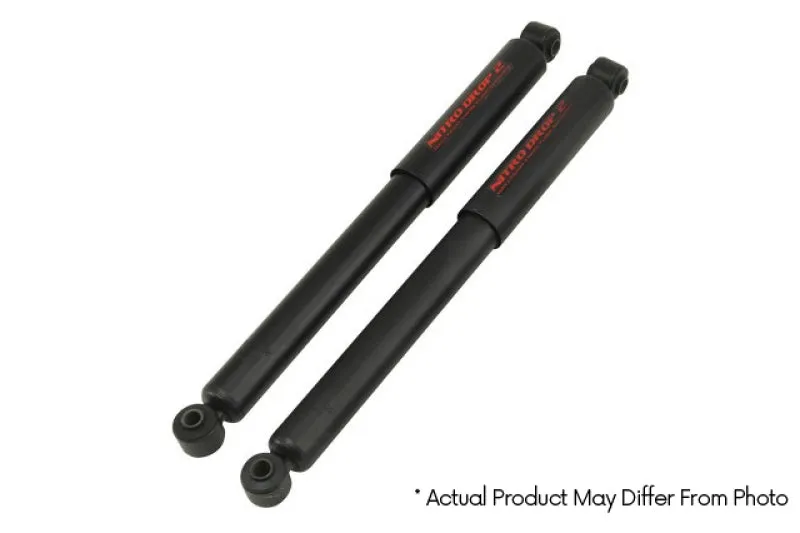 Belltech Nitro Drop 2 Shock - Twintube - Steel - Black Paint - Front/Rear - GM Compact SUV/Truck 1995-2003 (Set of 4)