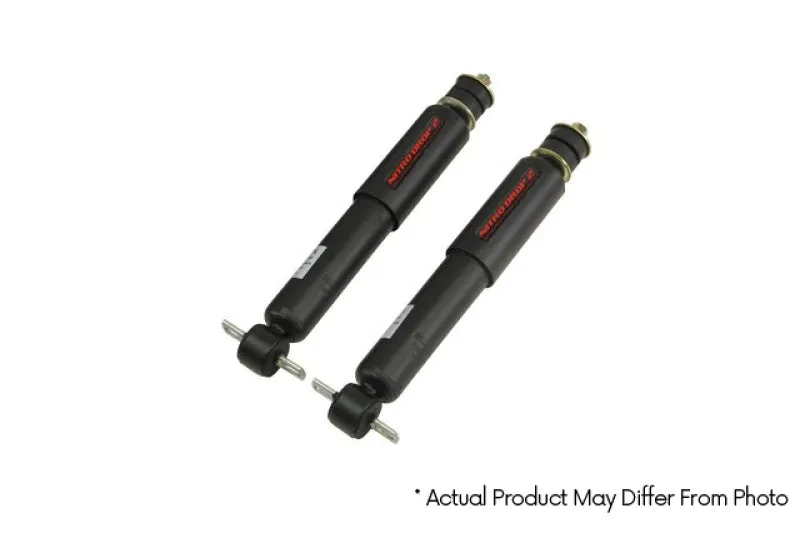 Belltech Nitro Drop 2 Shock - Twintube - Steel - Black Paint - Front/Rear - GM Compact SUV/Truck 1995-2003 (Set of 4)