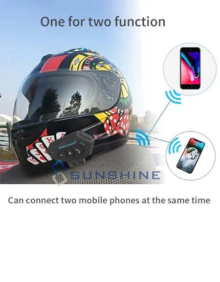 Bluetooth Motorcycle Helmet Speaker: Hands-Free Calling, MIC