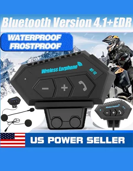 Bluetooth Motorcycle Helmet Speaker: Hands-Free Calling, MIC