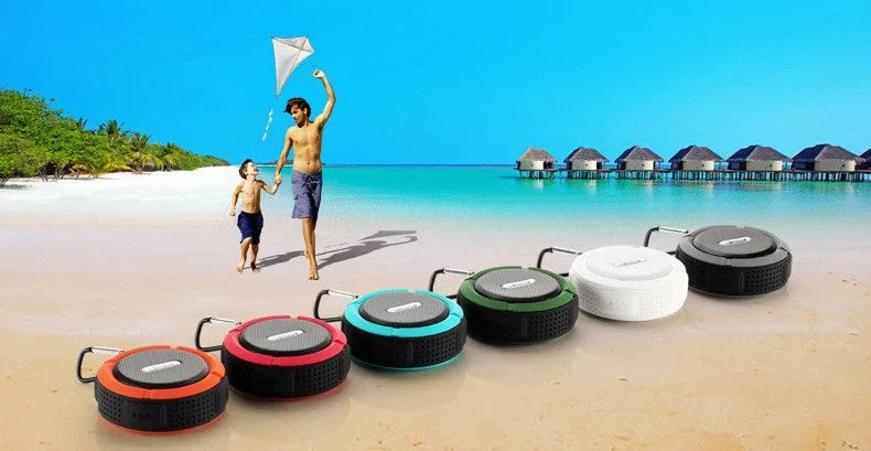 Bluetooth Waterproof Wireless Speaker Suction Cup For Smart Phone or Car W/Mic