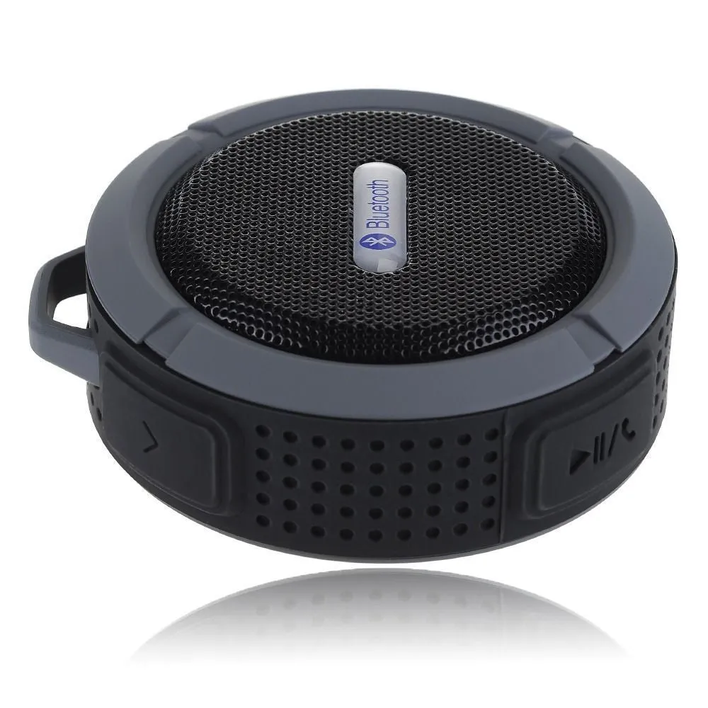 Bluetooth Waterproof Wireless Speaker Suction Cup For Smart Phone or Car W/Mic