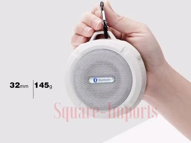 Bluetooth Waterproof Wireless Speaker Suction Cup For Smart Phone or Car W/Mic