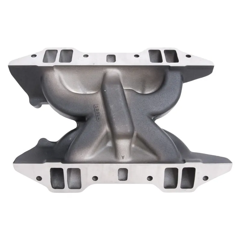 Edelbrock Performer RPM Intake Manifold Square Bore Dual Plane Aluminum - Black Powder Coat
