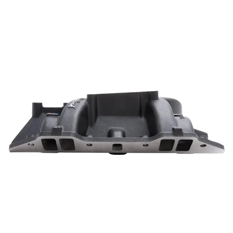 Edelbrock Performer RPM Intake Manifold Square Bore Dual Plane Aluminum - Black Powder Coat