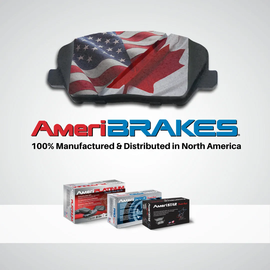 F&R Coated Brake Disc Rotors Brake Pad Set for GMC 3500HD 2020-2024 DRW Dually