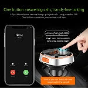 FM Trasmitter #4 = Multi-functional Wireless FM Transmitter for Cars, Hands-Free Kit with Built-in Microphone, MP3, Dual USB Charging Ports (Quick Charge 3.0) and Rainbow LED Light Compatible to Apple iPhone