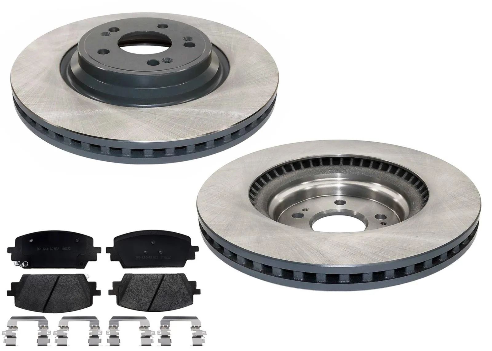 Front Coated Disc Brake Rotors Brake Pad for Genesis G80 21-24 2.5 Single Piston