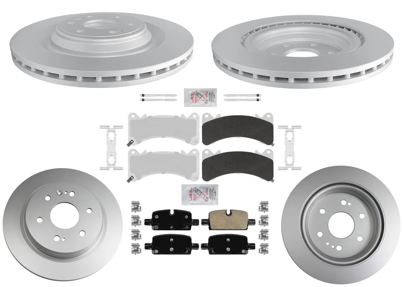 Heavy Duty 409.56MM Disc Brake Rotors Pads for GMC Yukon w/ Brem Braking 21-24