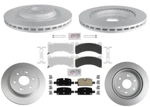 Heavy Duty 409.56MM Disc Brake Rotors Pads for GMC Yukon w/ Brem Braking 21-24