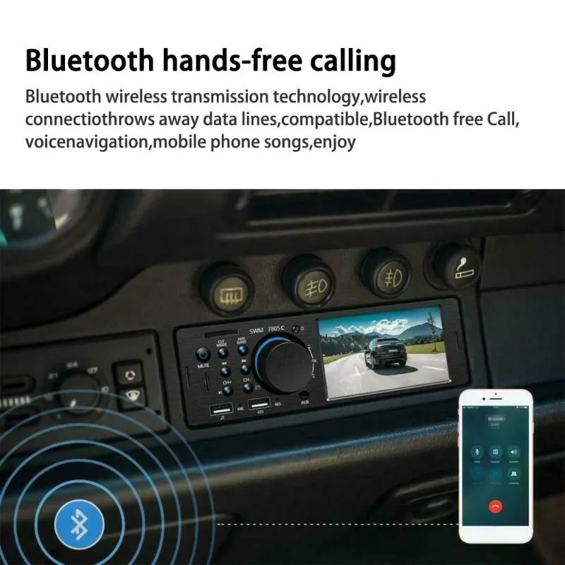 In-Dash MP5 Bluetooth Stereo Receiver