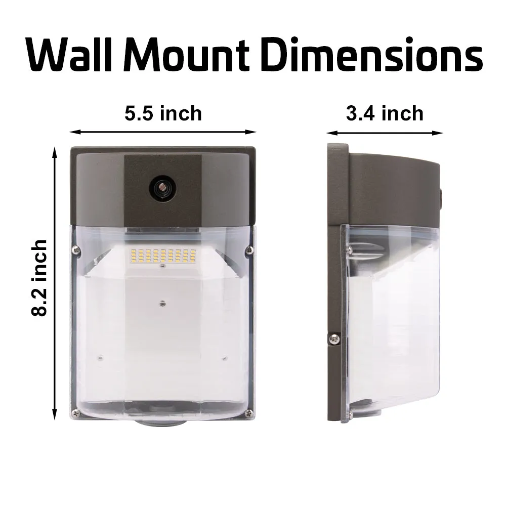 Konlite LED Wall Pack - 25W - 3,025 Lumens - 3000K - 120-277V - 70W Equal