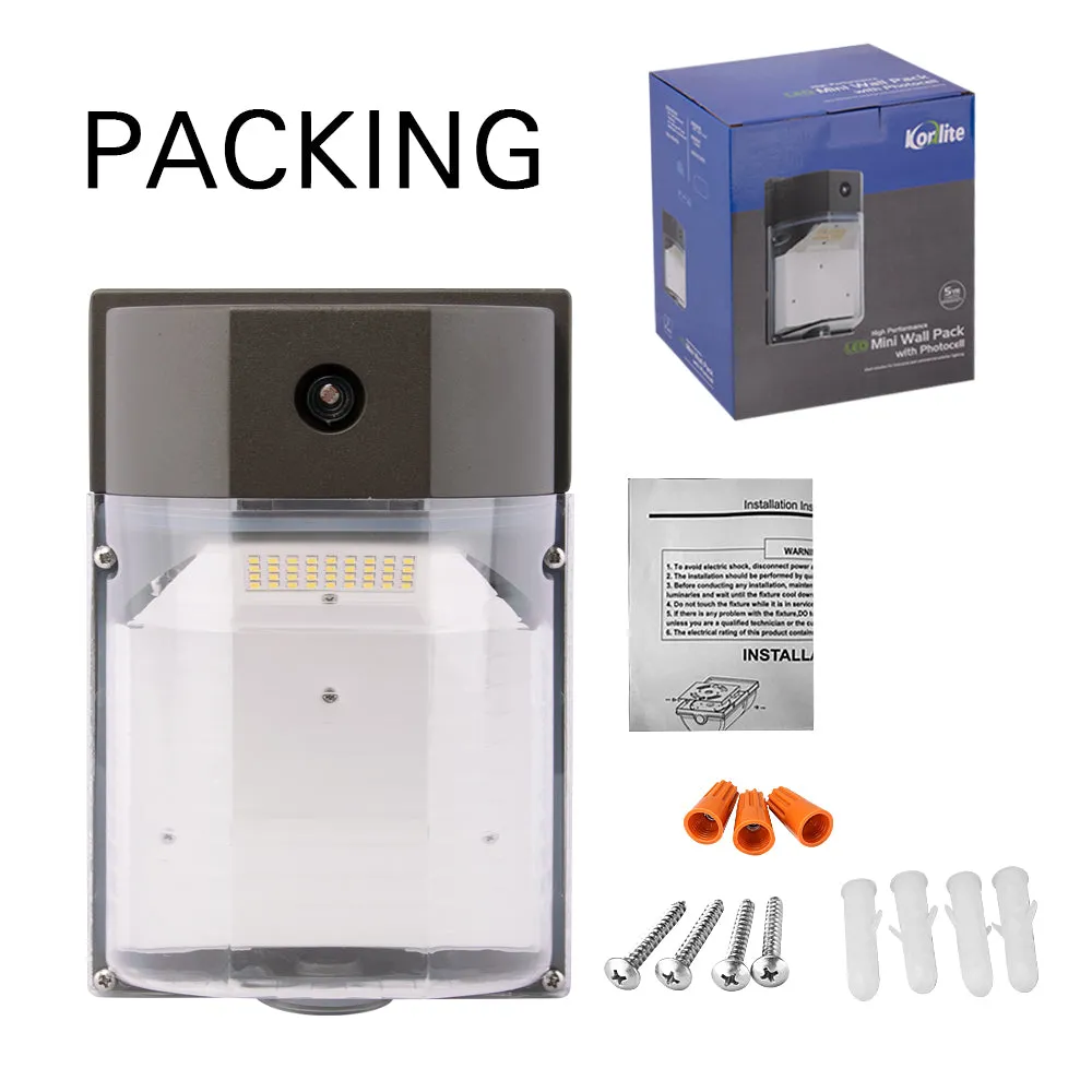 Konlite LED Wall Pack - 25W - 3,025 Lumens - 3000K - 120-277V - 70W Equal