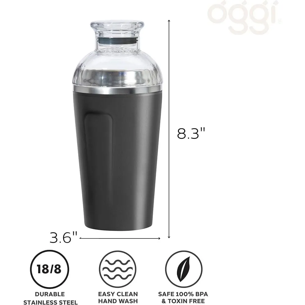 Oggi Groove Insulated Cocktail Shaker-16oz