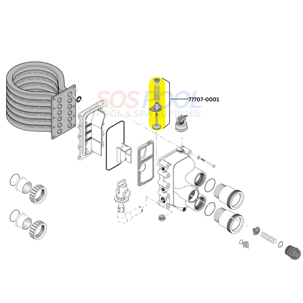 Pentair Manifold Bypass Valve For MasterTemp and Max-E-Therm Heaters | 77707-0001