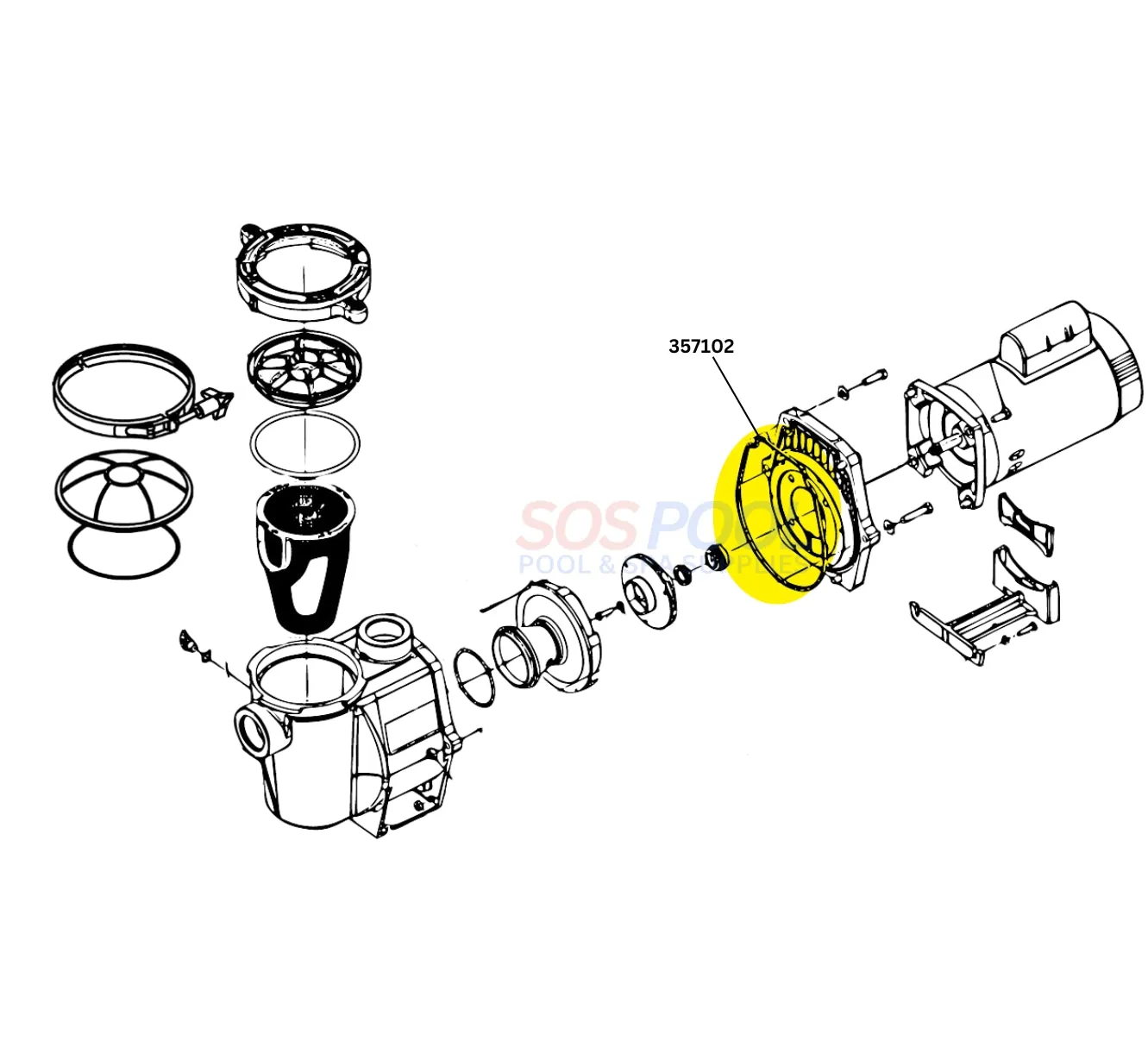 Pentair Seal Plate Gasket For Whisperflo And Intelliflo Pump | Almond | 357102