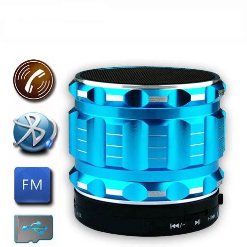 Portable Mini Bluetooth Speakers Metal Steel Wireless Smart Hands Free Speaker With FM Radio Support SD Card For iPhone