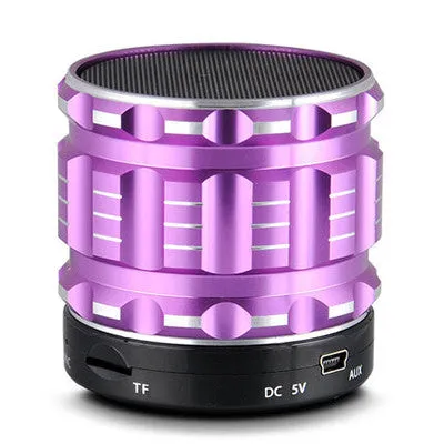 Portable Mini Bluetooth Speakers Metal Steel Wireless Smart Hands Free Speaker With FM Radio Support SD Card For iPhone
