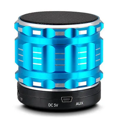 Portable Mini Bluetooth Speakers Metal Steel Wireless Smart Hands Free Speaker With FM Radio Support SD Card For iPhone