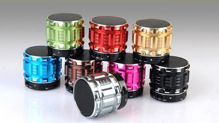 Portable Mini Bluetooth Speakers Metal Steel Wireless Smart Hands Free Speaker With FM Radio Support SD Card For iPhone