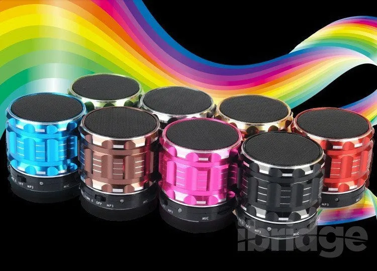 Portable Mini Bluetooth Speakers Metal Steel Wireless Smart Hands Free Speaker With FM Radio Support SD Card For iPhone