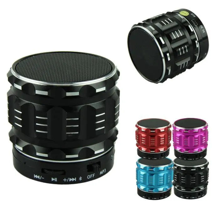 Portable Mini Bluetooth Speakers Metal Steel Wireless Smart Hands Free Speaker With FM Radio Support SD Card For iPhone