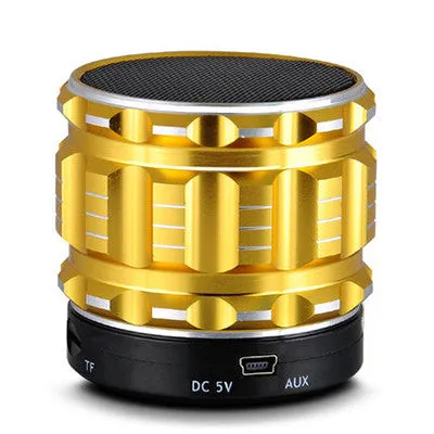 Portable Mini Bluetooth Speakers Metal Steel Wireless Smart Hands Free Speaker With FM Radio Support SD Card For iPhone
