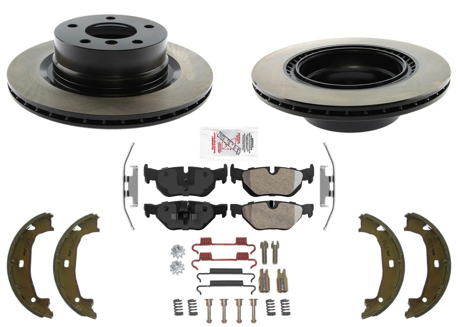 Rear Performance Disc Brake Rotors Brake Metallic Pads for BMW 128i 2008-2011