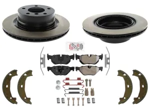 Rear Performance Disc Brake Rotors Brake Metallic Pads for BMW 128i 2008-2011