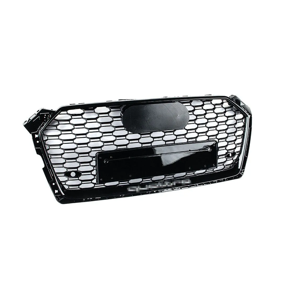 RS Style Grille - 8W A5 Pre-Facelift - Black With Black Frame - Silver Quattro