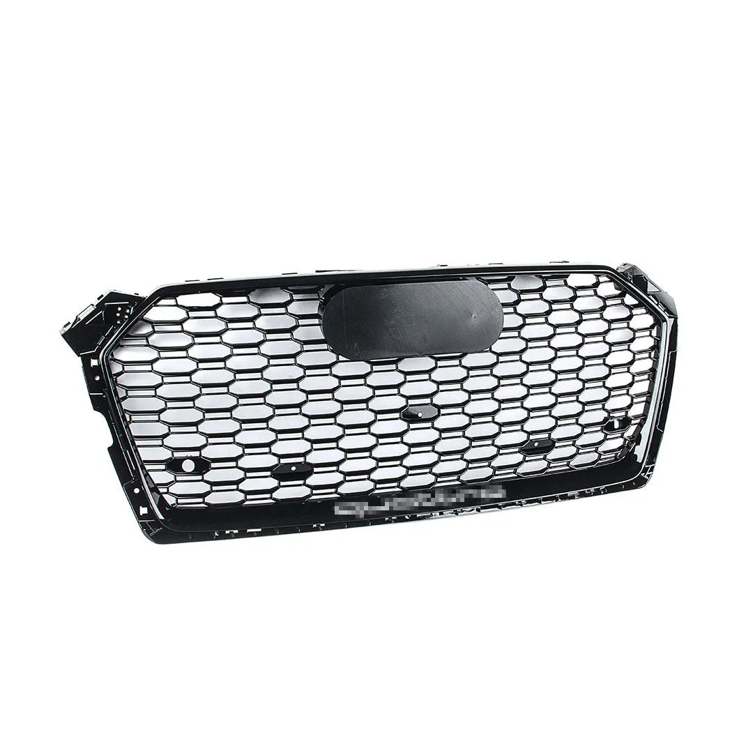 RS Style Grille - 8W A5 Pre-Facelift - Black With Black Frame - Silver Quattro