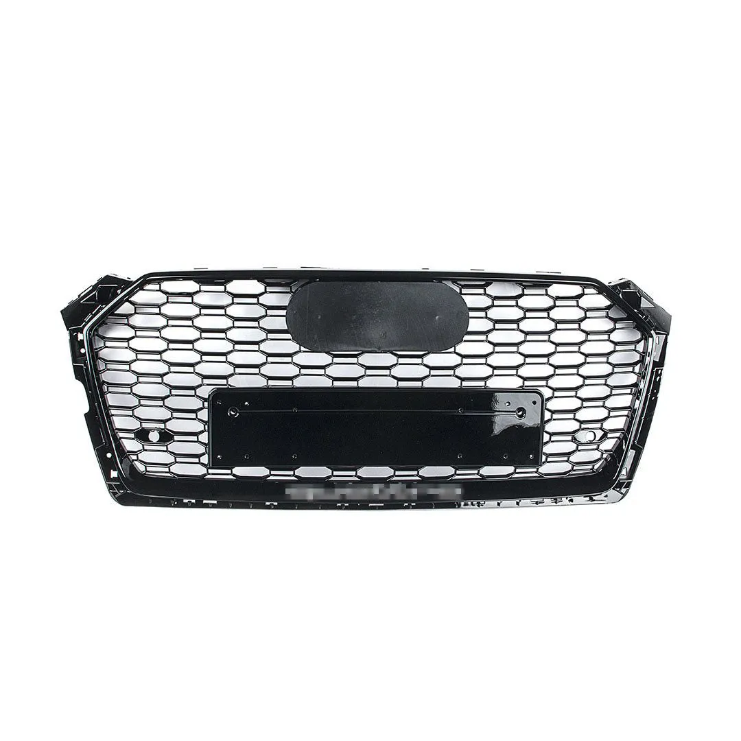 RS Style Grille - 8W A5 Pre-Facelift - Black With Black Frame - Silver Quattro