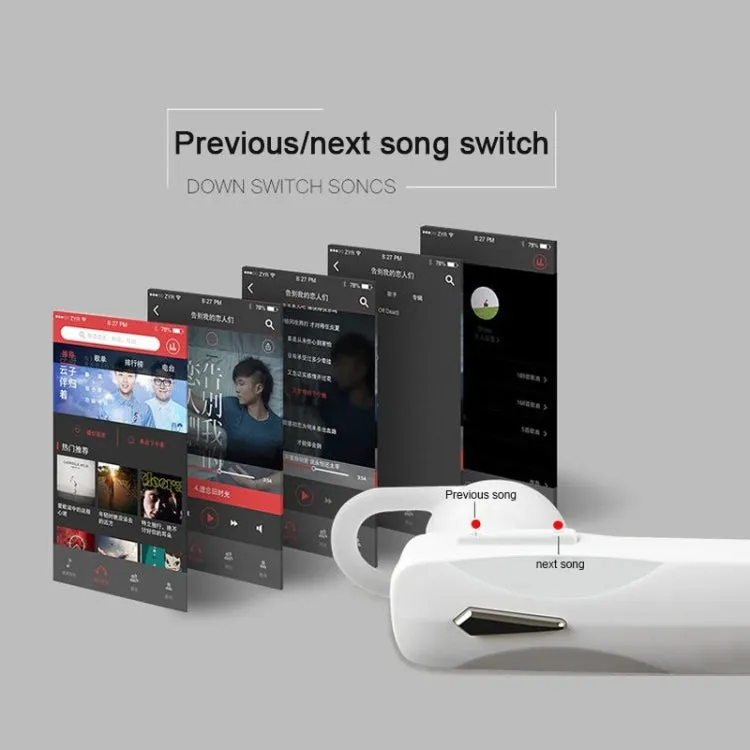 Stereo Bluetooth Headset V4.1 Wireless Headphone Hands Free Earphone for Xiaomi Samsung(Black)