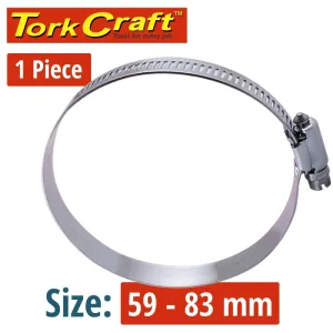 TORK CRAFT HOSE CLAMP 59-83MM EACH K44 HC59-83