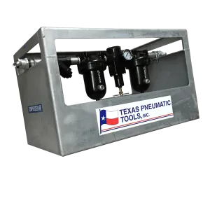 TX-3/4 FRDD - 3/4" Air Filtering System for Paint Spraying w/ Galvanized Cage. 50 CFM Maximum Flow.