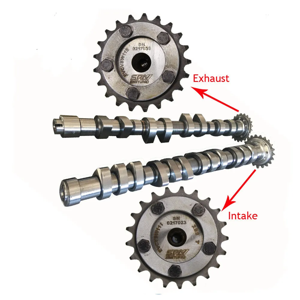 VW B5 T3 top mount turbo twin scroll manifold wastegate "i"   252 / 260 High Performance Camshaft set