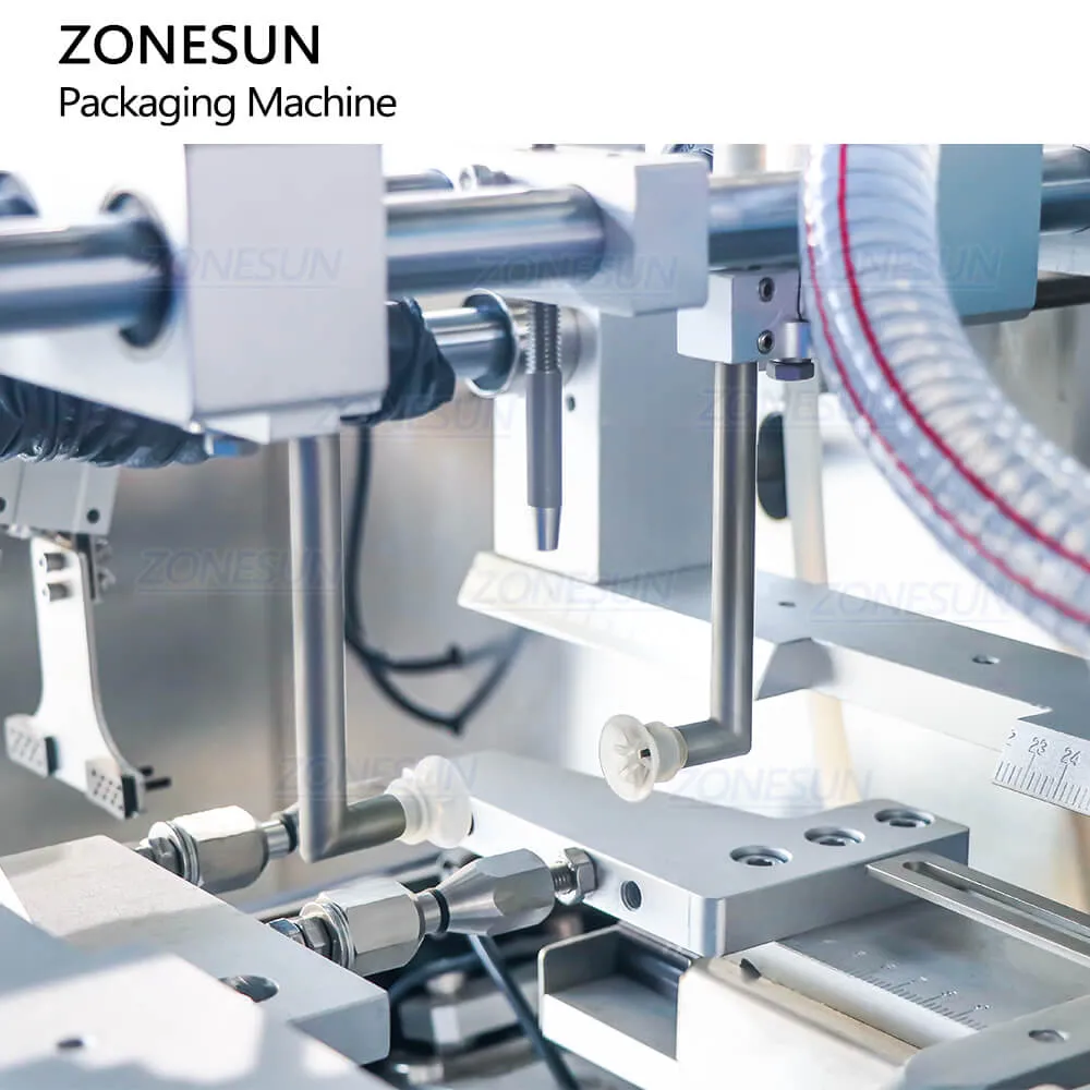 ZONESUN ZS-AFS03 Double Heads Automatic Premade Pouch Bag Sachet Doypack Paste Liquid Filling Sealing Machine For Cosmetic Cream Laundry Detergent Refill