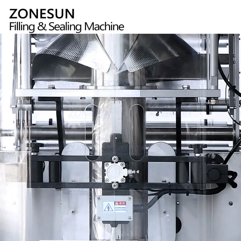 ZS-GFGT620 Automatic Vertical Form Bagged Sauce Water Sachet Paste Liquid Pouch Filling And Back Side Sealing Machine